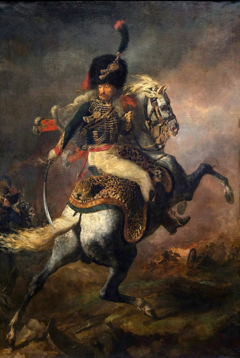 Oficial de cazadores a caballo de la guardia imperial cargando - Théodore Géricault