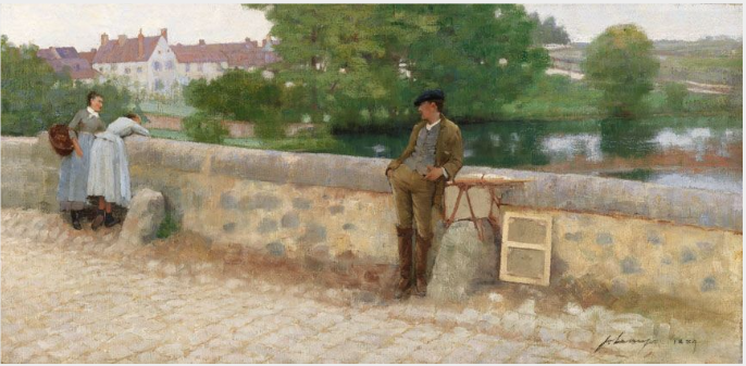 En el puente Grez - John Lavery