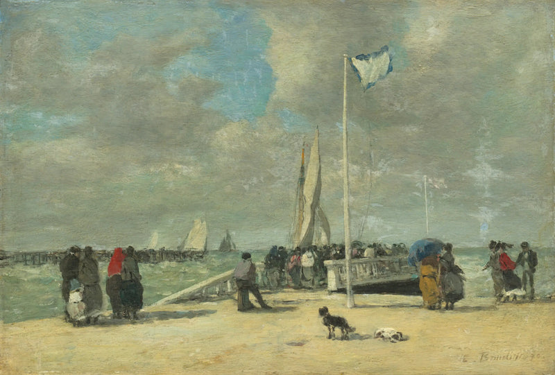 En el muelle - Eugène Boudin