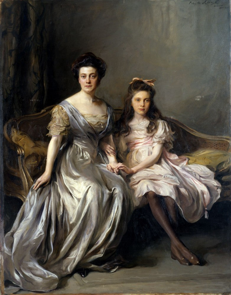 Retrato de una dama y su hija (Retrato de Anya y Lanya) - Philip de Laszlo