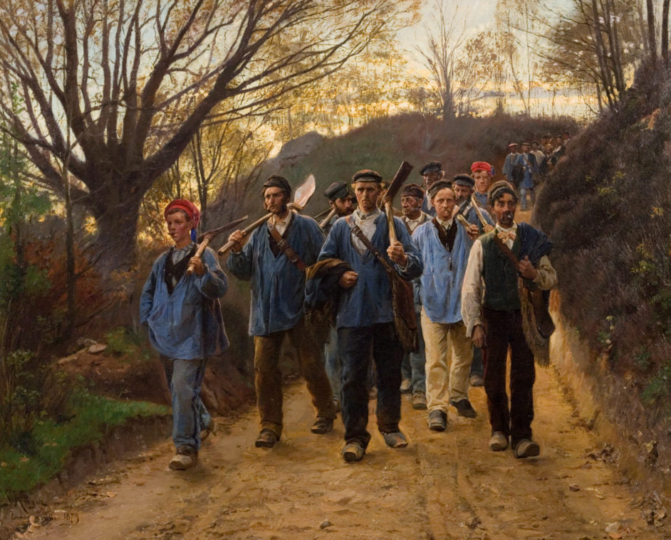 Forestiers français de retour du travail - Peder Severin Krøyer - Alpha Reproduction