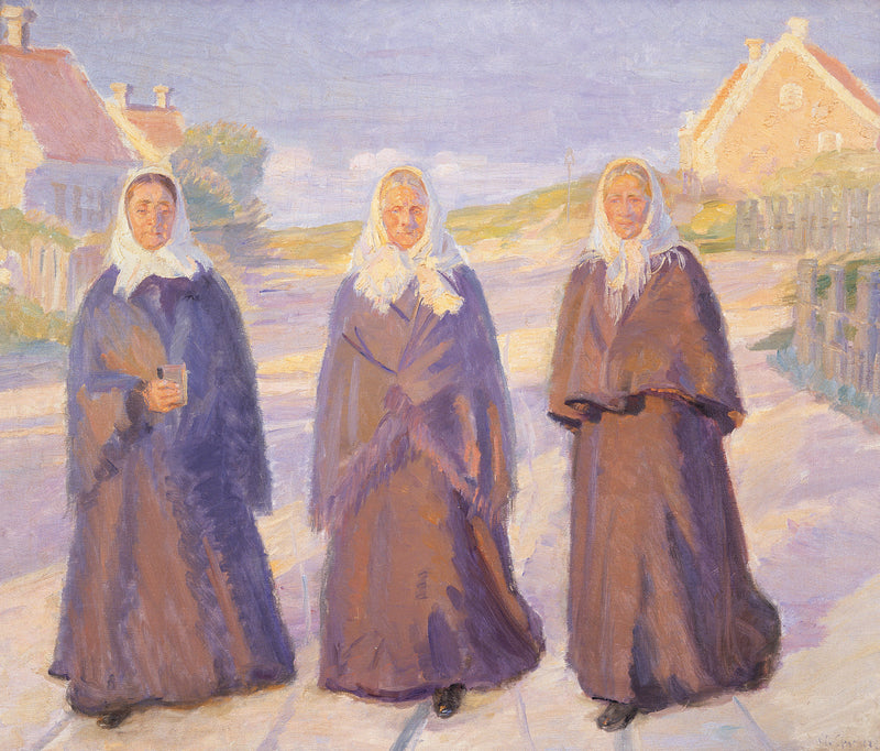 De camino a la iglesia - Anna Ancher