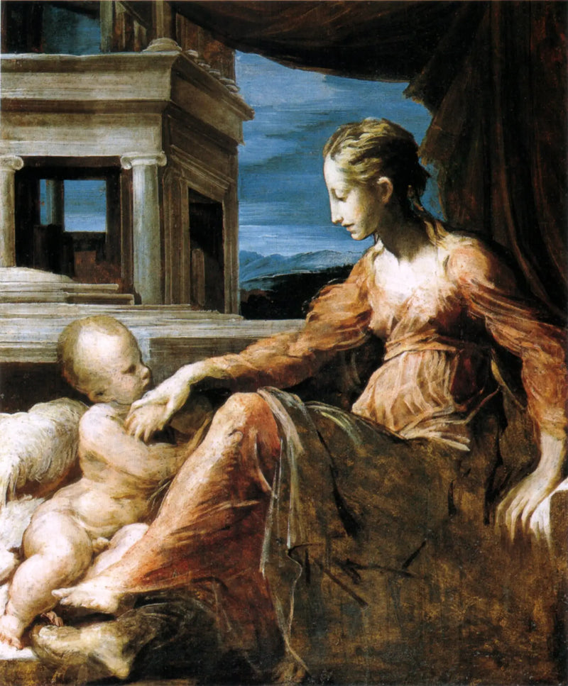 Madona con el niño - Parmigianino