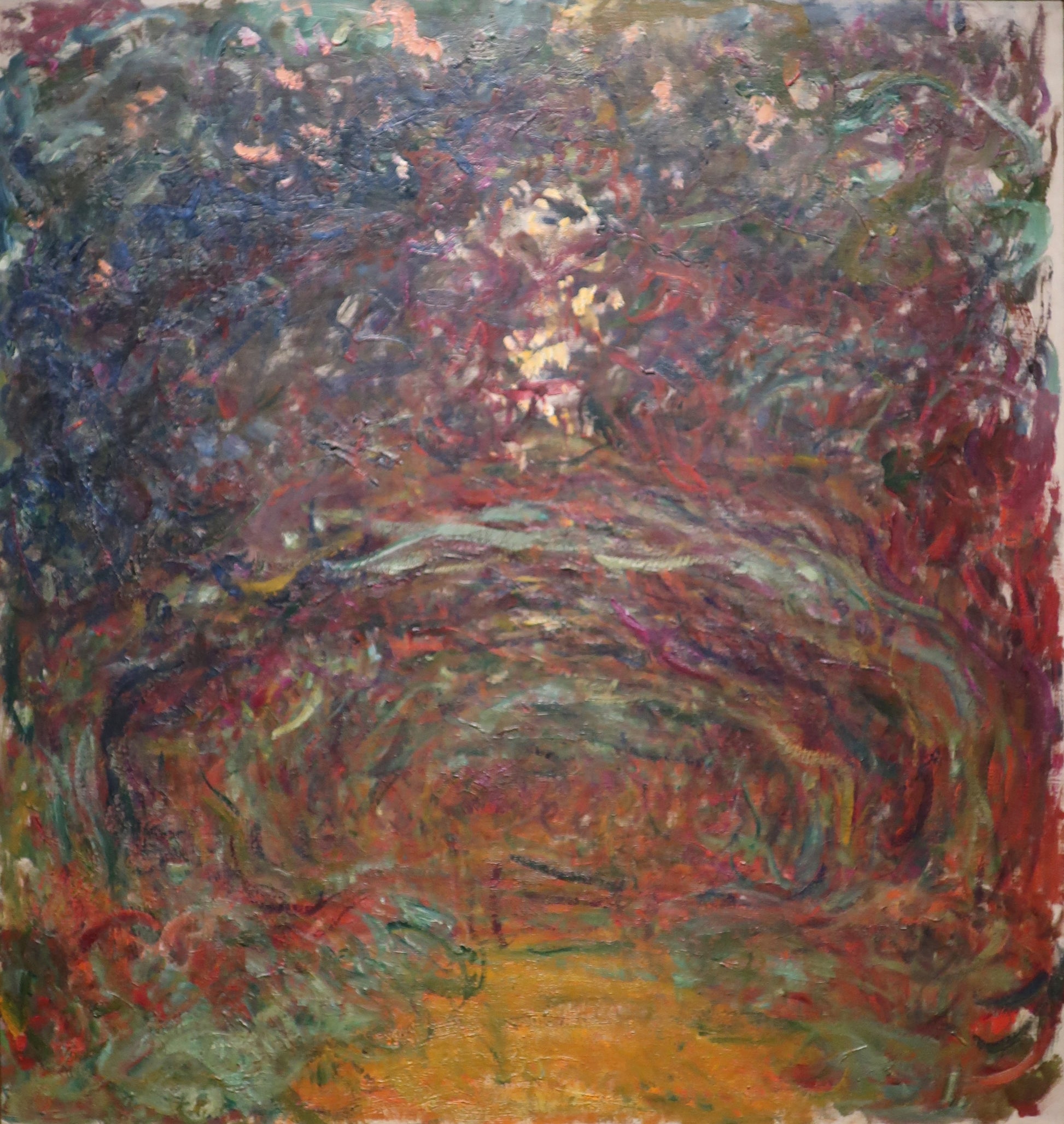 Reproduction du tableau « L'allée des rosiers - Claude Monet » par Alpha Reproduction en peinture à l’huile