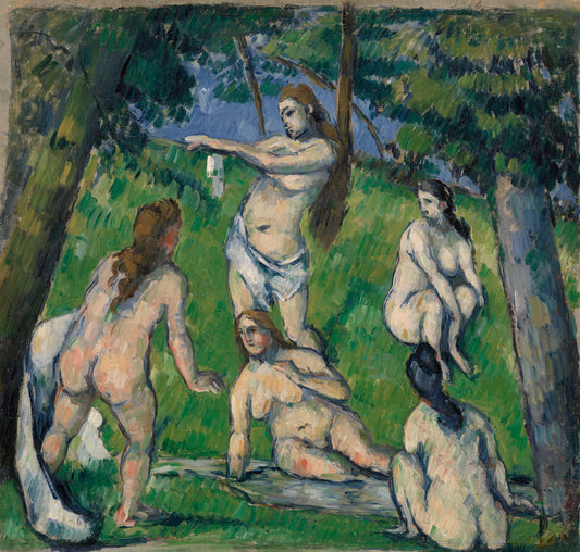 Reproduction du tableau « Cinq baigneuses - Paul Cézanne » par Alpha Reproduction en peinture à l’huile