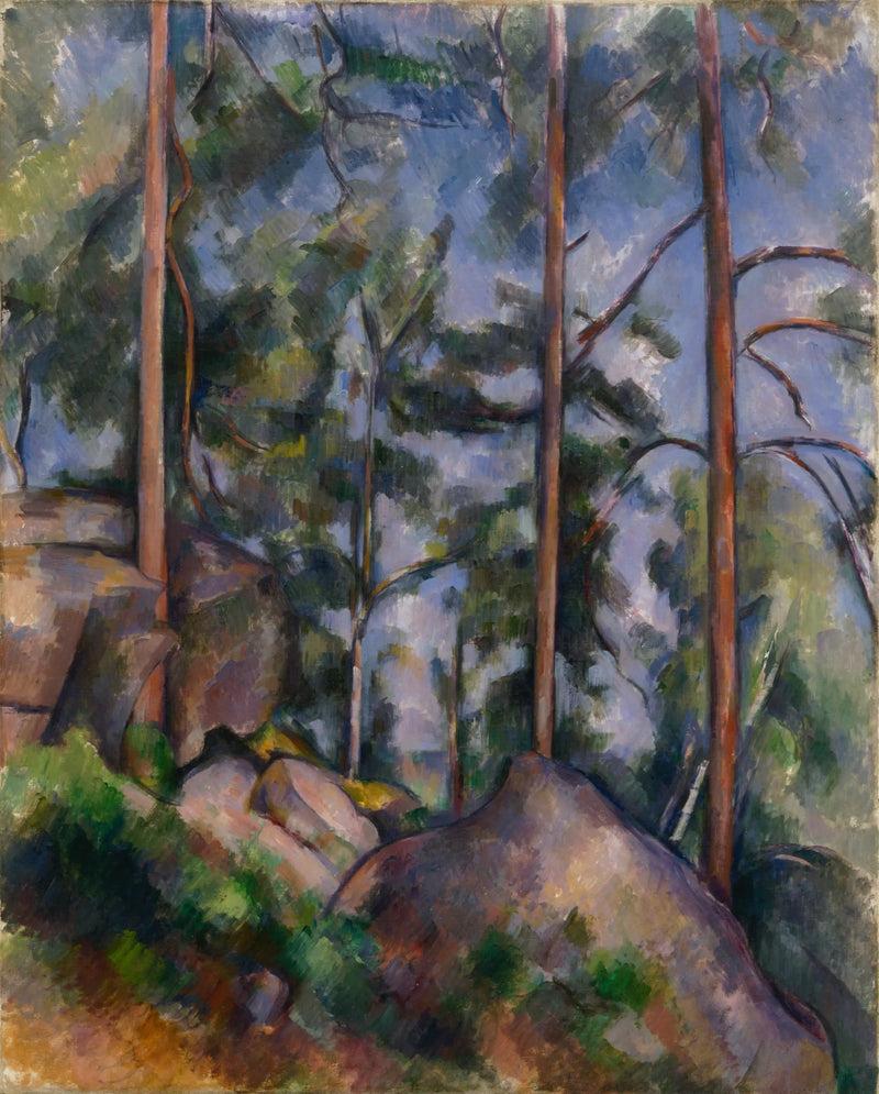 Pinos y Rocas, Fontainebleau - Paul Cézanne