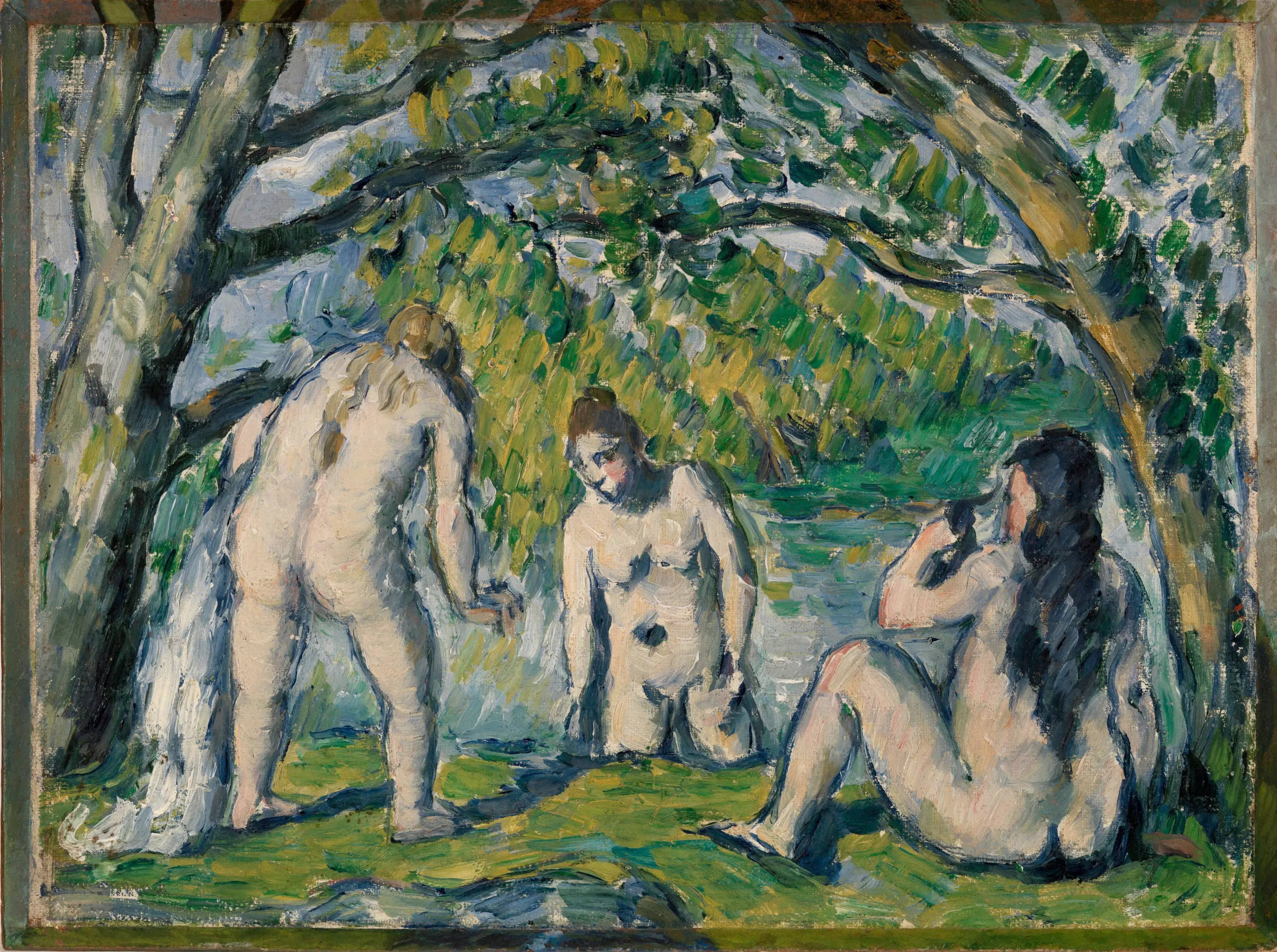 Reproduction du tableau « Trois baigneuses - Paul Cézanne » par Alpha Reproduction en peinture à l’huile