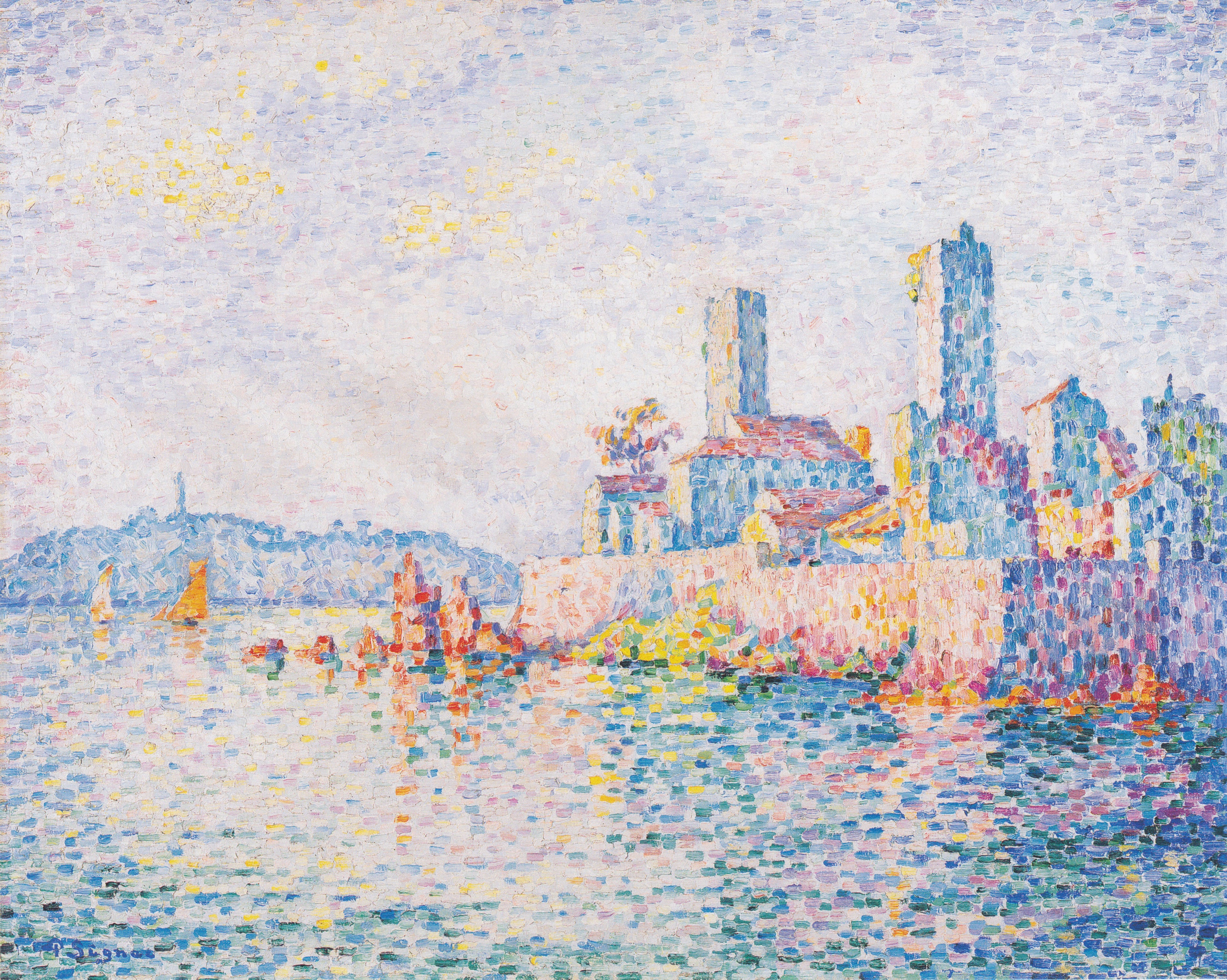 Reproduction du tableau « Antibes, Les tours - Paul Signac » par Alpha Reproduction en peinture à l’huile