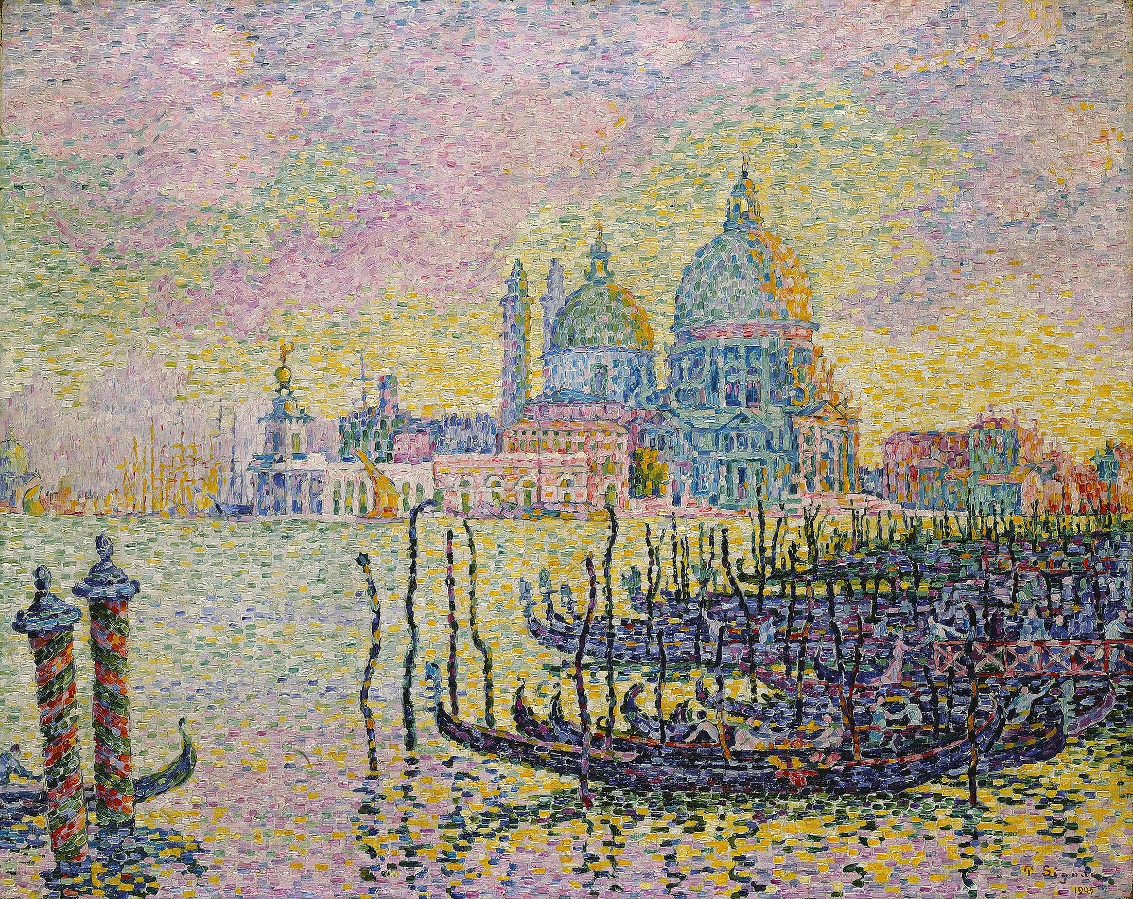 Reproduction du tableau « Le Grand Canal à Venise - Paul Signac » par Alpha Reproduction en peinture à l’huile
