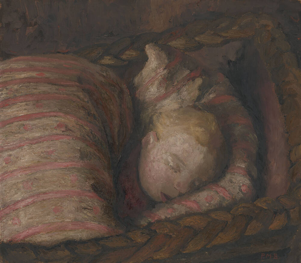 Kind in der Wiege - Paula Modersohn-Becker