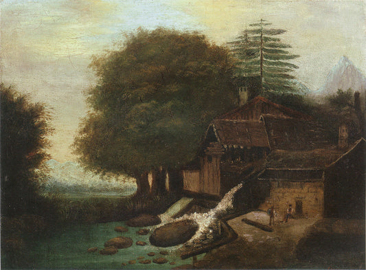 Reproduction du tableau « Paysage avec moulin - Paul Cézanne » par Alpha Reproduction en peinture à l’huile