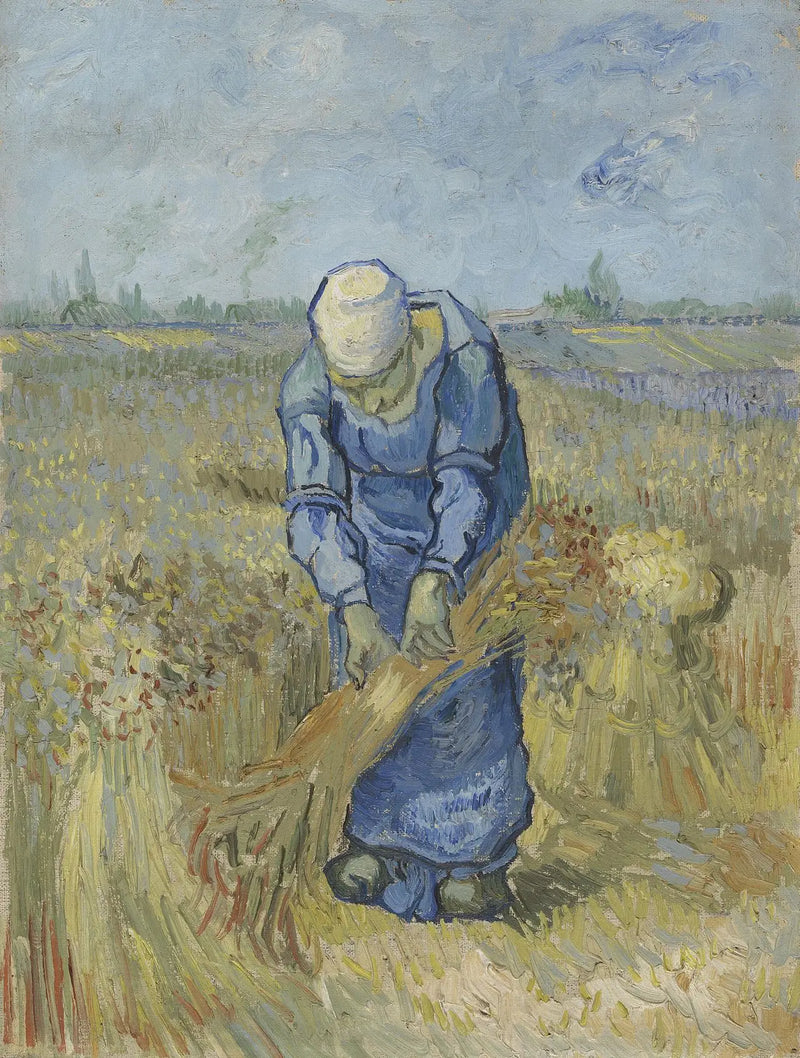 Campesina atando manojos (según Millet) - Vincent van Gogh