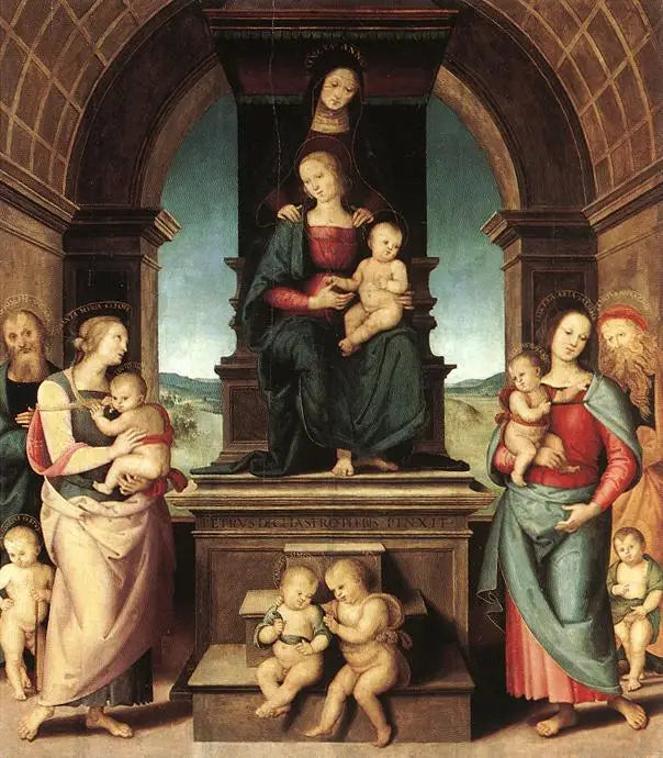 La Familia de la Virgen - Pietro Perugino