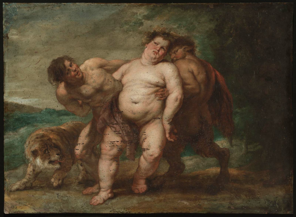 Baco ebrio con fauno y sátiro - Peter Paul Rubens