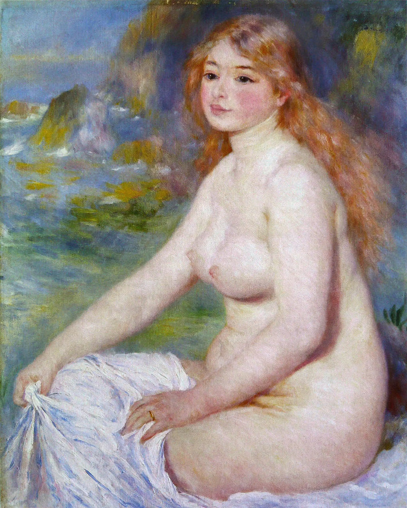 La bañista rubia - Pierre-Auguste Renoir