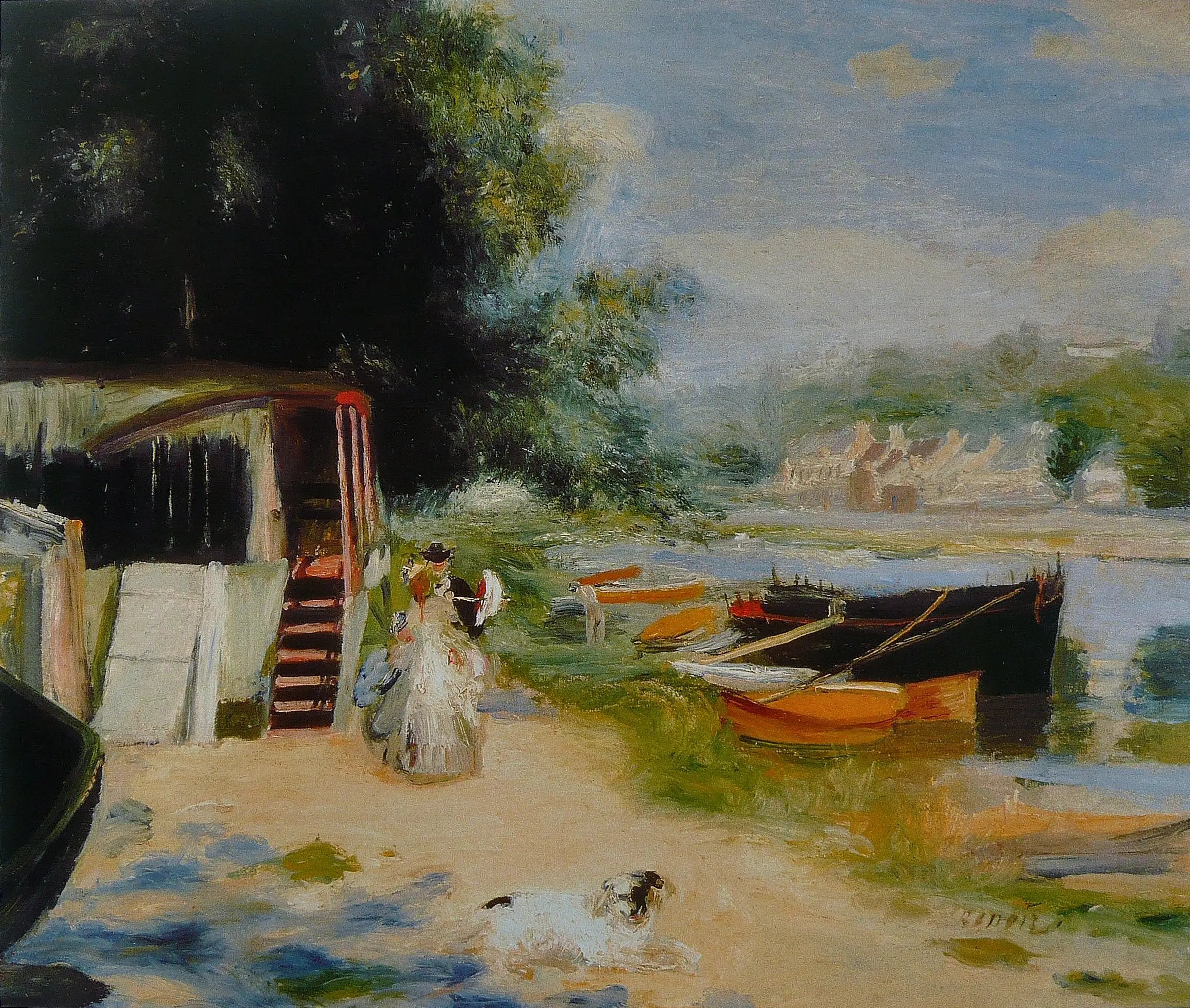 Reproduction du tableau « Vue de Bougival - Pierre-Auguste Renoir » par Alpha Reproduction en peinture à l’huile