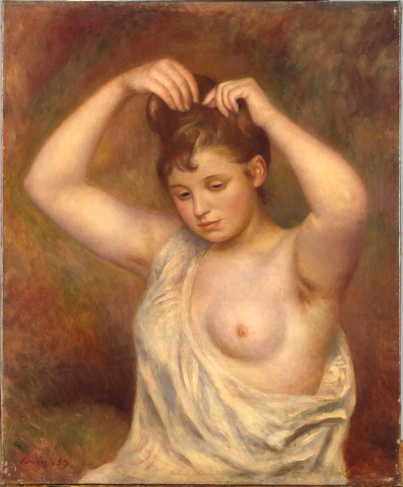 Mujer peinándose - Pierre-Auguste Renoir