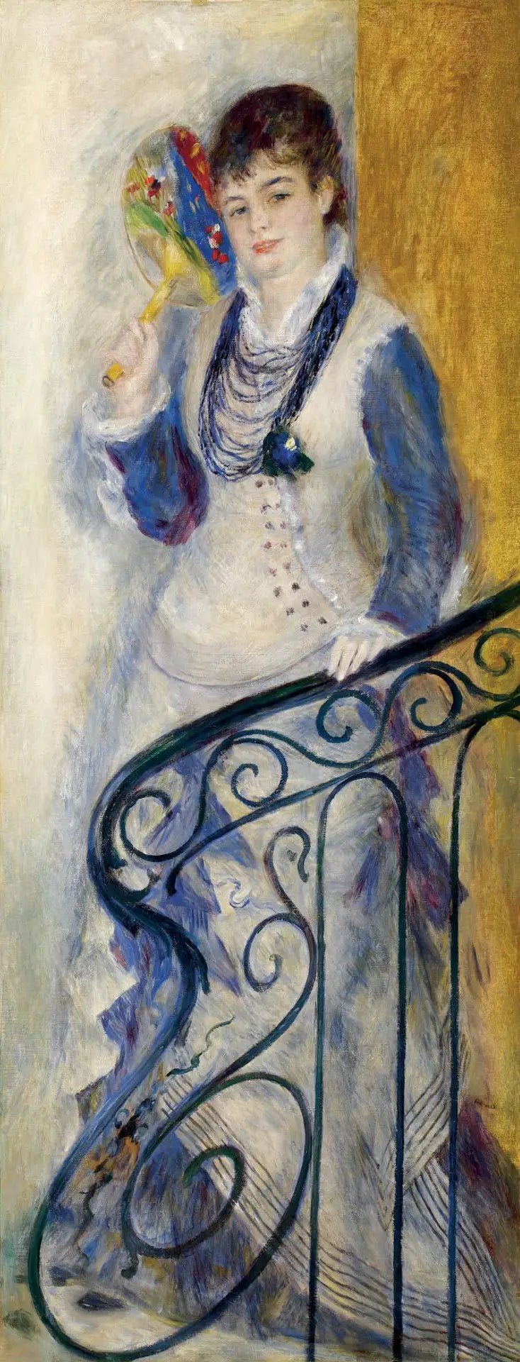 Mujer en una escalera - Pierre-Auguste Renoir