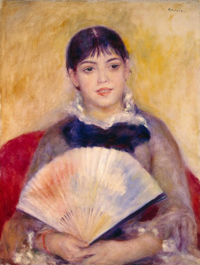Reproduction du tableau « La Femme à l'éventail - Pierre-Auguste Renoir » par Alpha Reproduction en peinture à l’huile