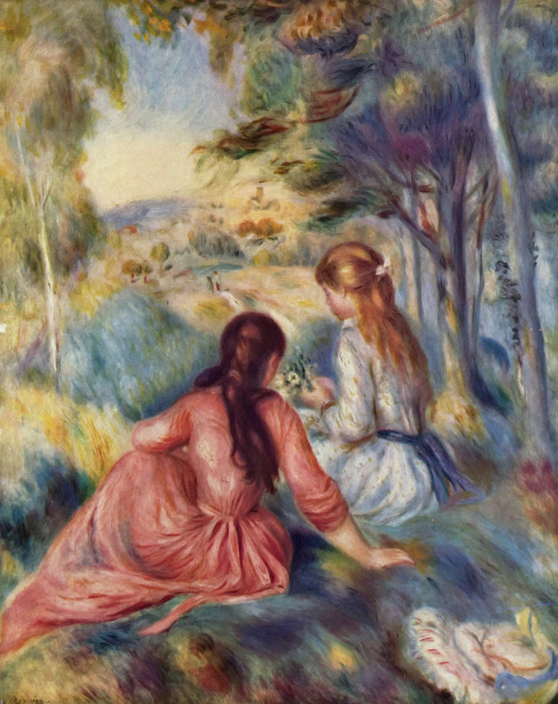 En el prado - Pierre-Auguste Renoir