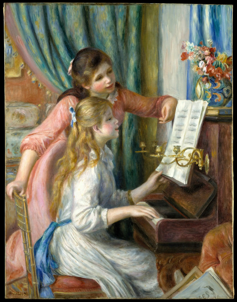 Chicas jóvenes al piano - Pierre-Auguste Renoir