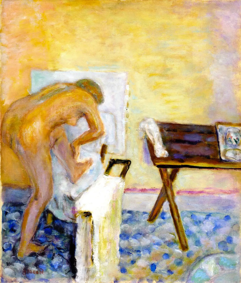 Pequeño desnudo inclinado hacia adelante - Pierre Bonnard