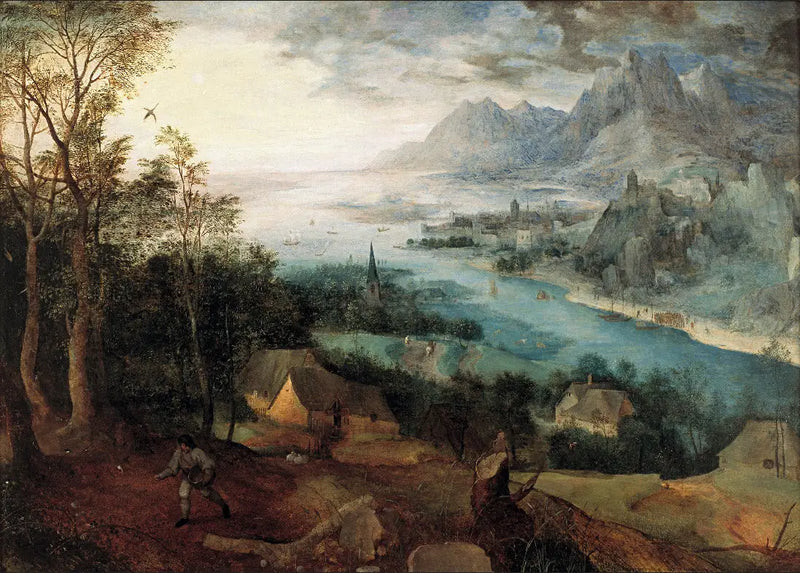 Paisaje fluvial con la parábola del sembrador - Pieter Brueghel el Viejo