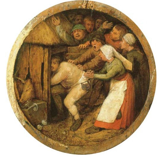 El Borracho empujado en el chiquero de los cerdos - Pieter Brueghel el Viejo