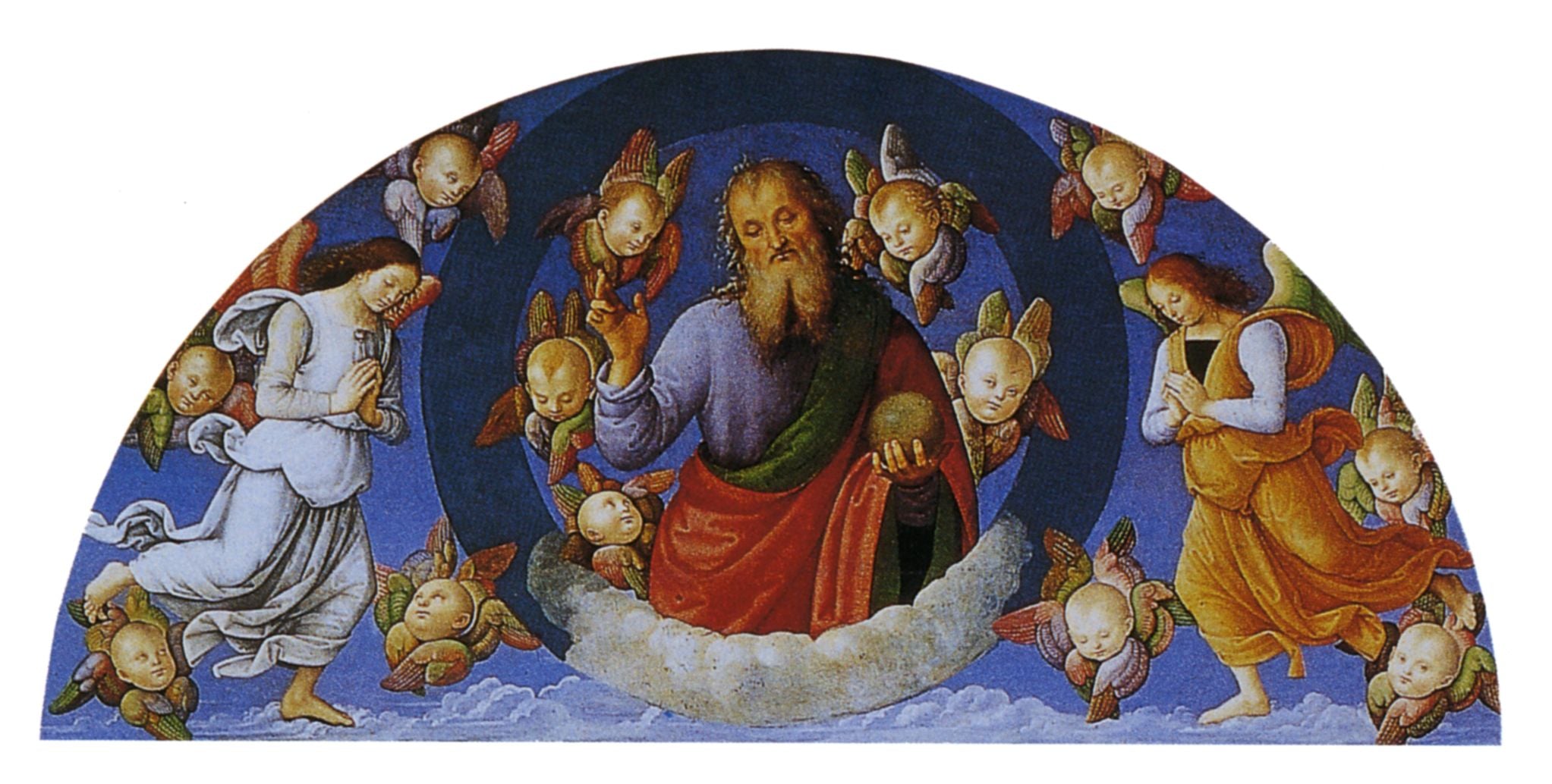 Dieu le Père bénissant parmi les anges - Pietro Perugino - Alpha Reproduction