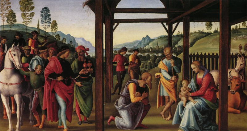 La adoración de los Reyes Magos - Pietro Perugino