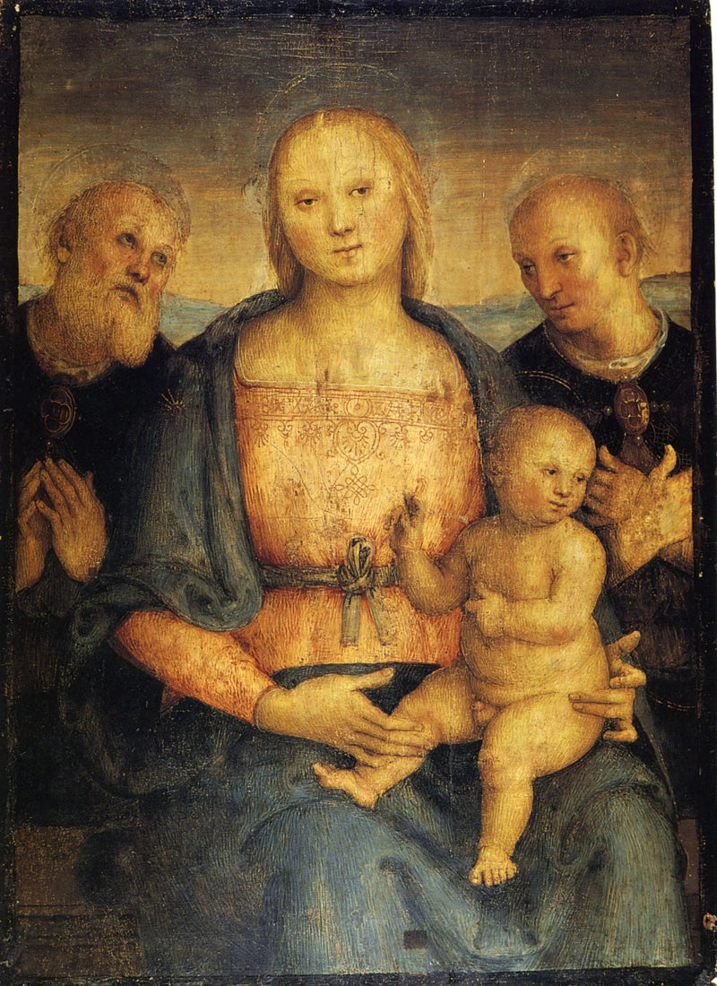 La Virgen con el Niño entre los santos Hércules y Constantino - Pietro Perugino