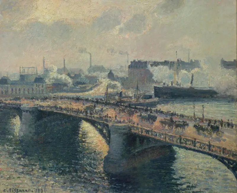 El Puente Boïeldieu en Ruan - Camille Pissarro