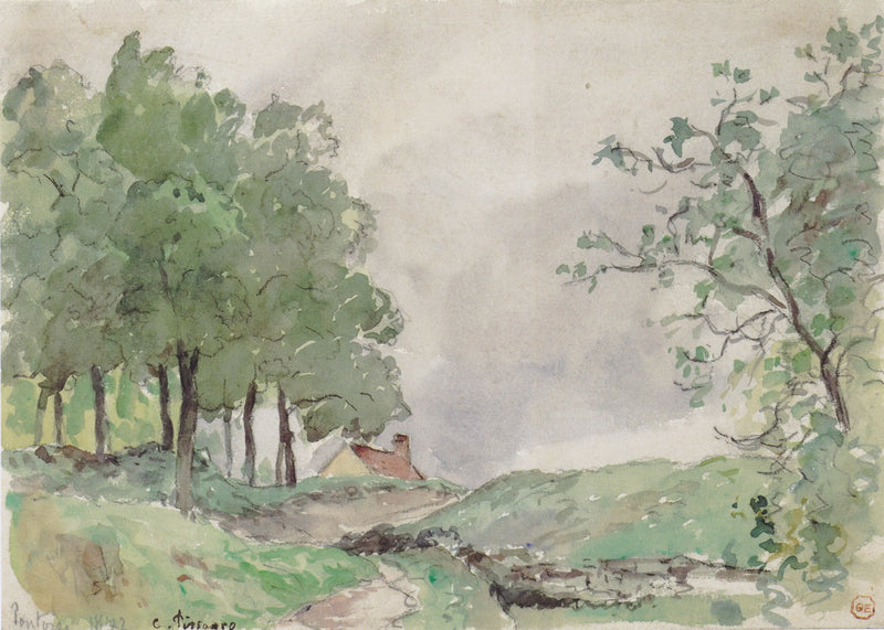 Paisaje en Pontoise - Camille Pissarro