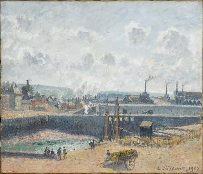 Reproduction du tableau « Dieppe, bassin Duquesne. Marée basse, soleil, matin - Camille Pissarro » par Alpha Reproduction en peinture à l’huile