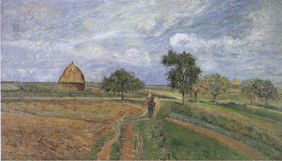 Reproduction du tableau « La vieille route d'Ennery à Pontoise - Camille Pissarro » par Alpha Reproduction en peinture à l’huile