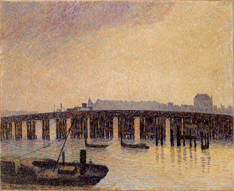 El Viejo Puente de Chelsea, Londres - Camille Pissarro