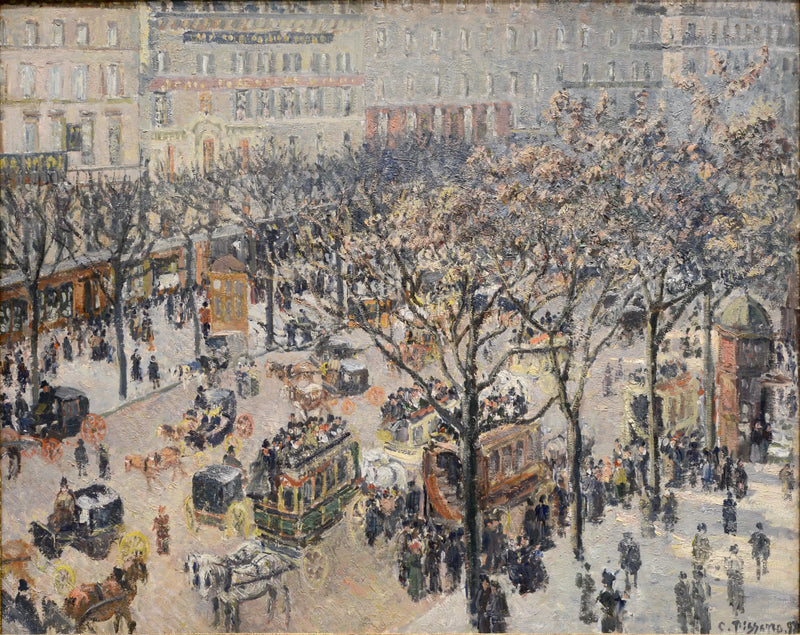 Boulevard de los Italianos, Mañana, Sol - Camille Pissarro