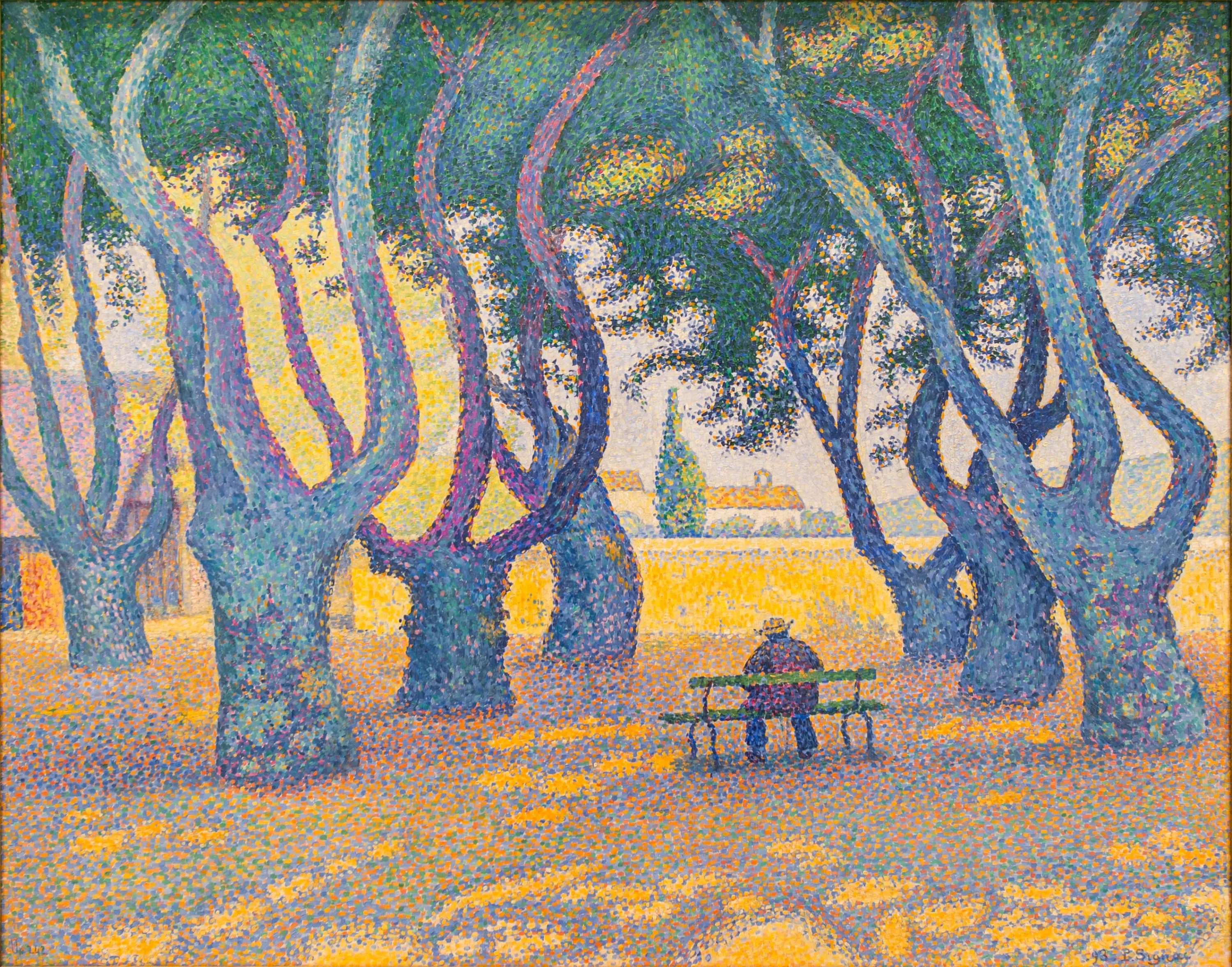 Reproduction du tableau « Place des Lices, Saint-Tropez - Paul Signac » par Alpha Reproduction en peinture à l’huile