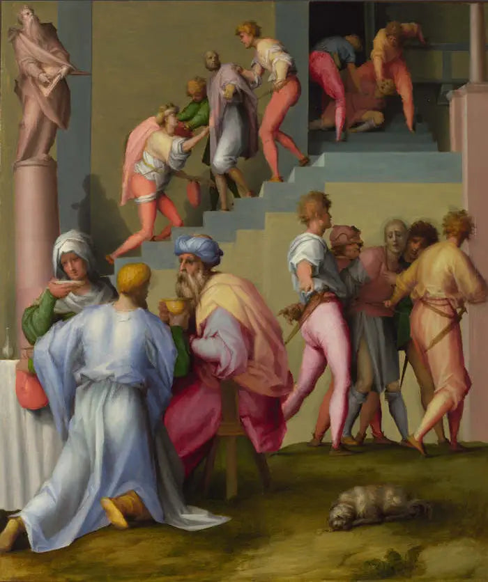 Faraón con su mayordomo y su panadero - Pontormo