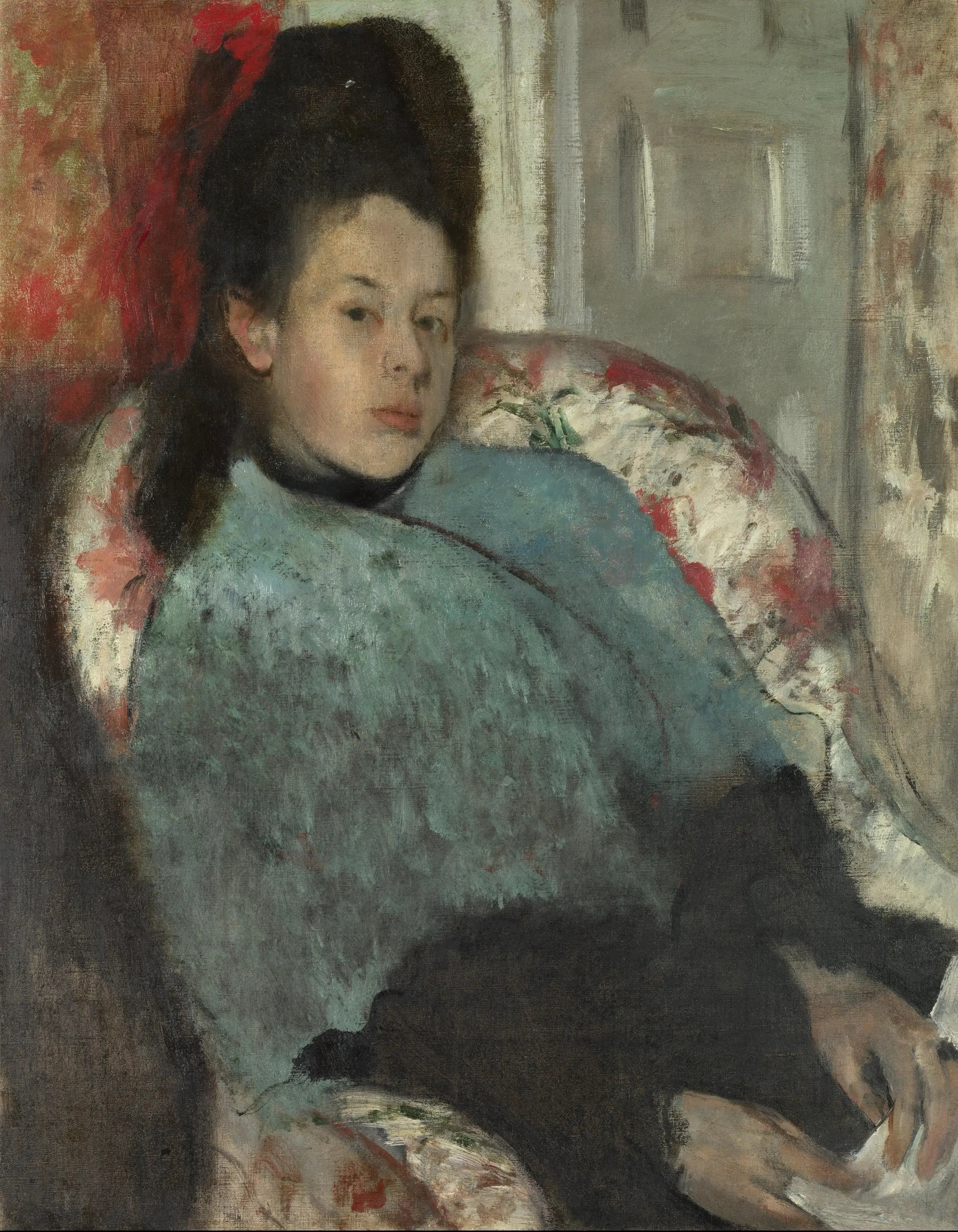 Reproduction du tableau « Portrait d'Elena Carafa - Edgar Degas » par Alpha Reproduction en peinture à l’huile