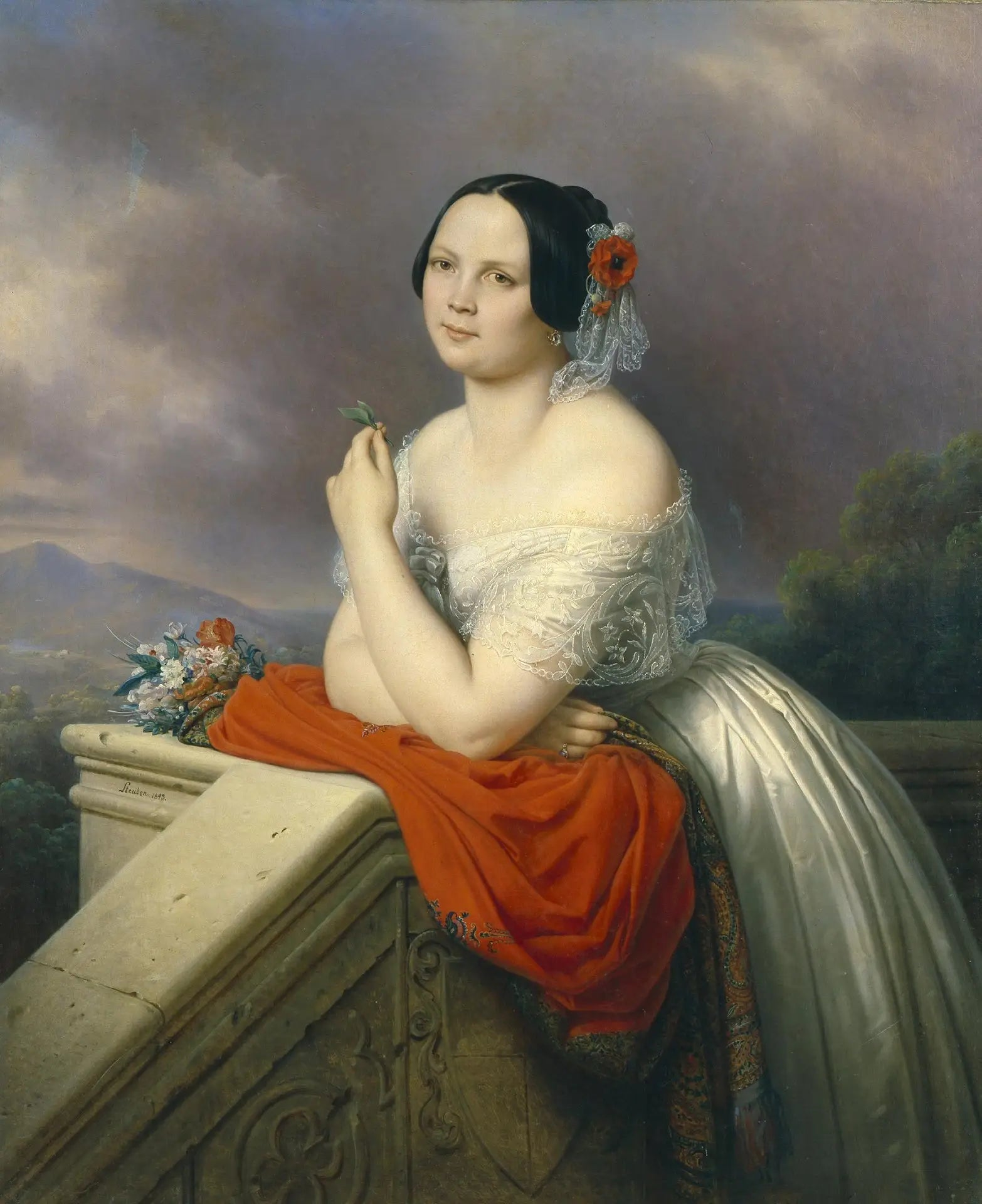 Portrait d’une jeune femme - Charles de Steuben - Alpha Reproduction