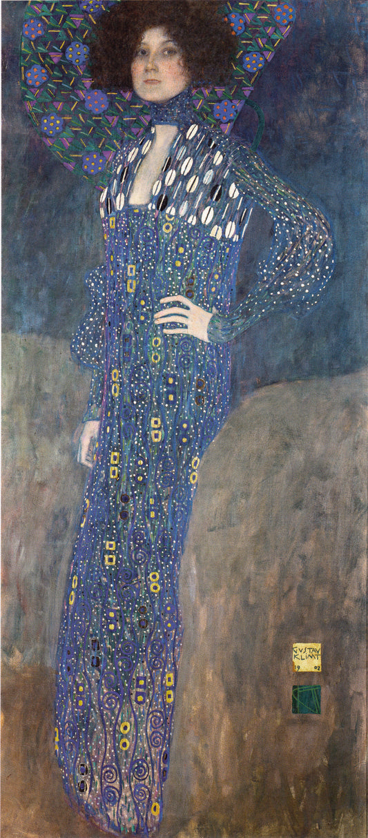 💙 Retrato de Emilie Flöge – Gustav Klimt (1902)