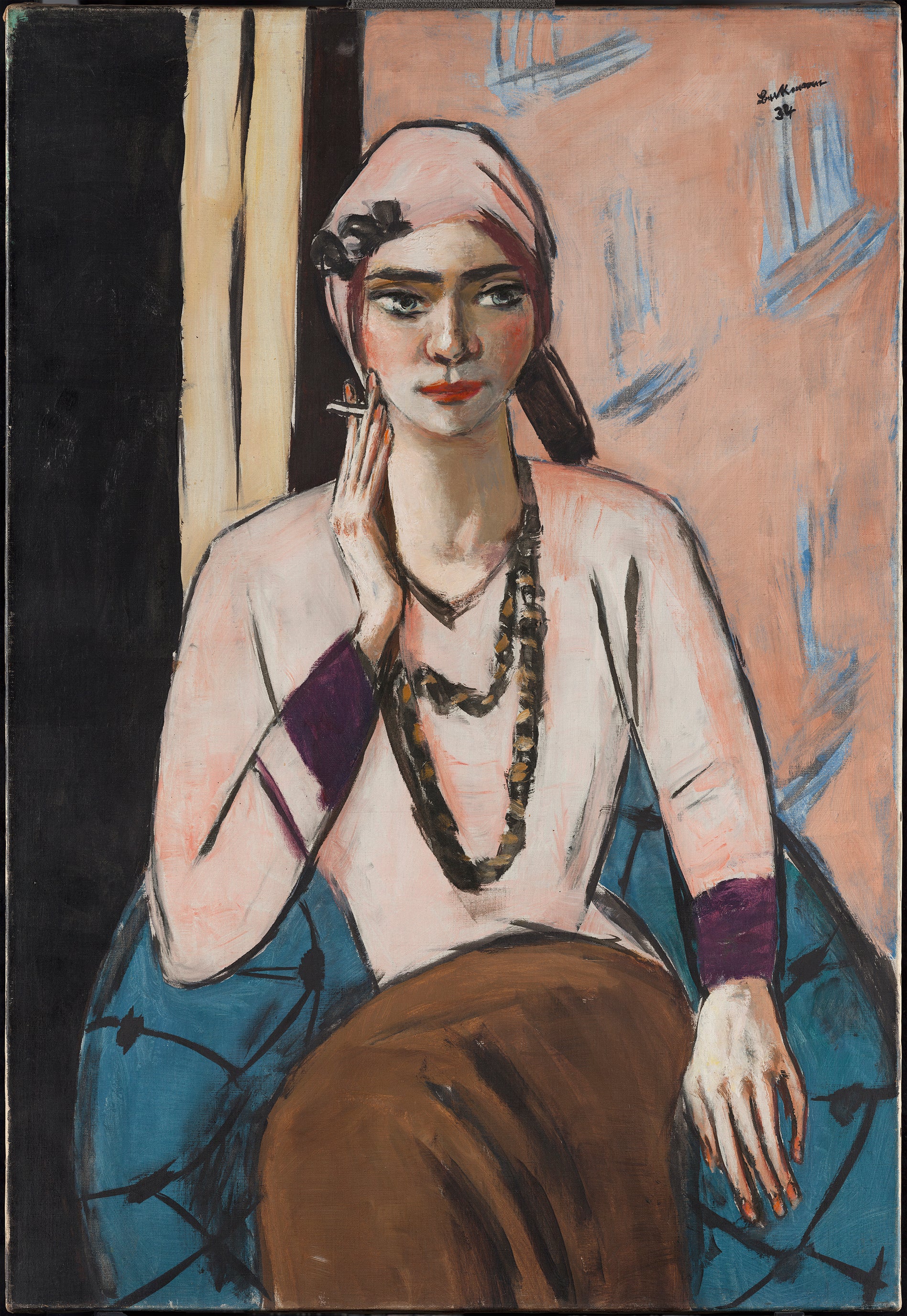 Quappi au pull rose - Max Beckmann