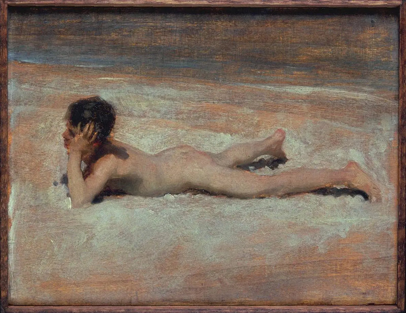 Un niño desnudo en una playa - John Singer Sargent