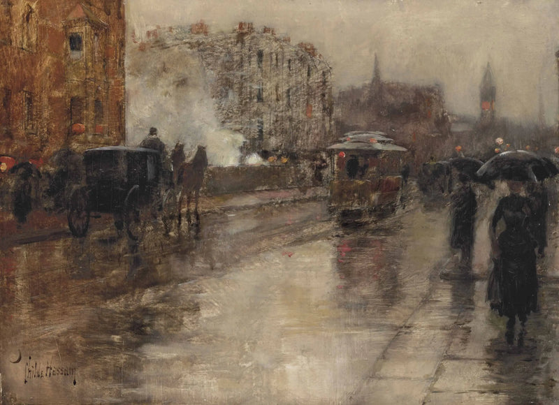 Día de lluvia, Boston - Childe Hassam