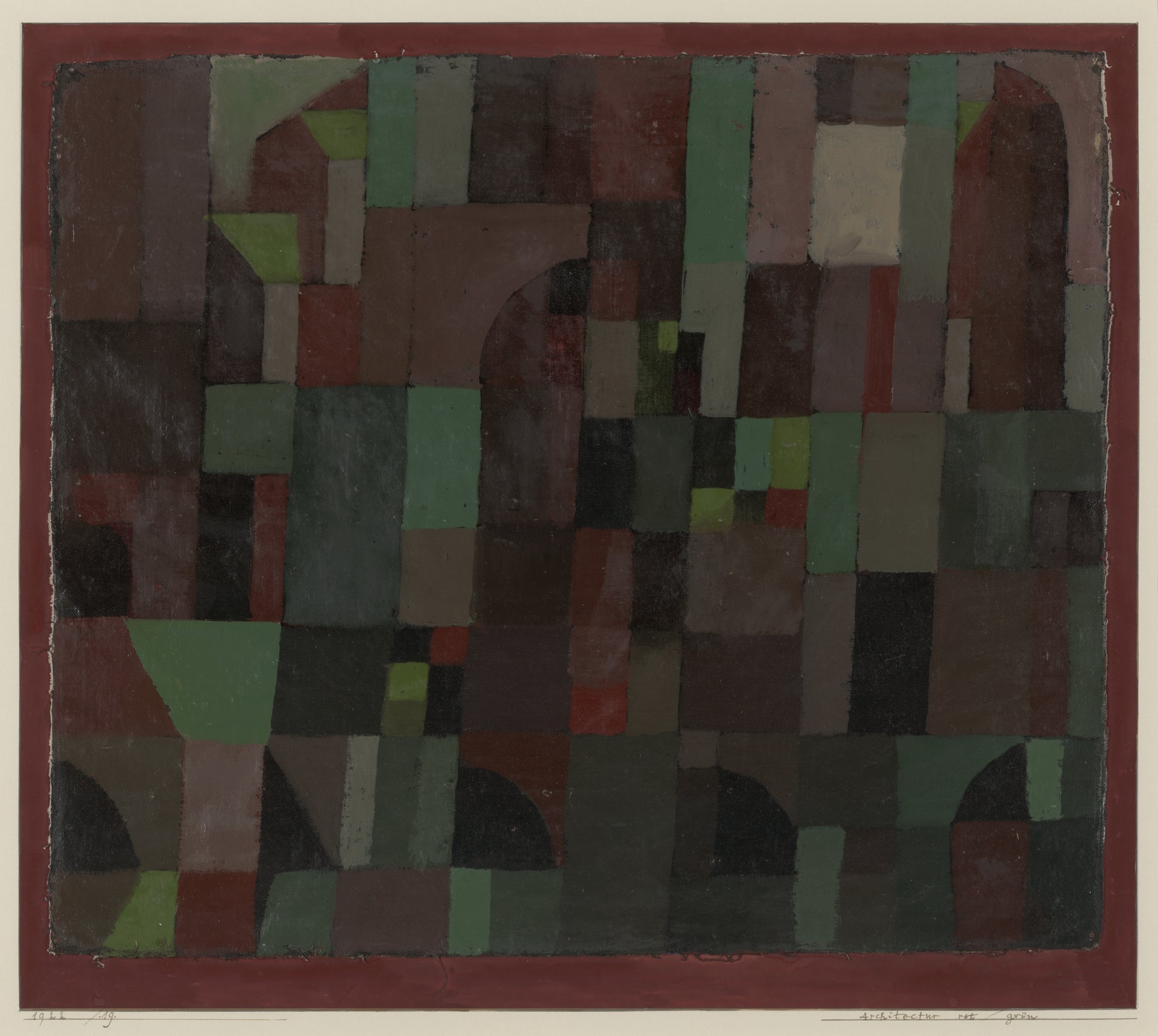 Red/Green Architecture (yellow/violet gradation) - Paul Klee