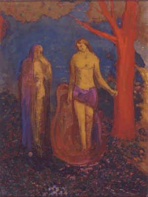 Allégorie: un arbre rouge non rougi par le soleil - Odilon Redon - Alpha Reproduction