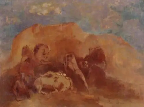 Combate ecuestre - Odilon Redon