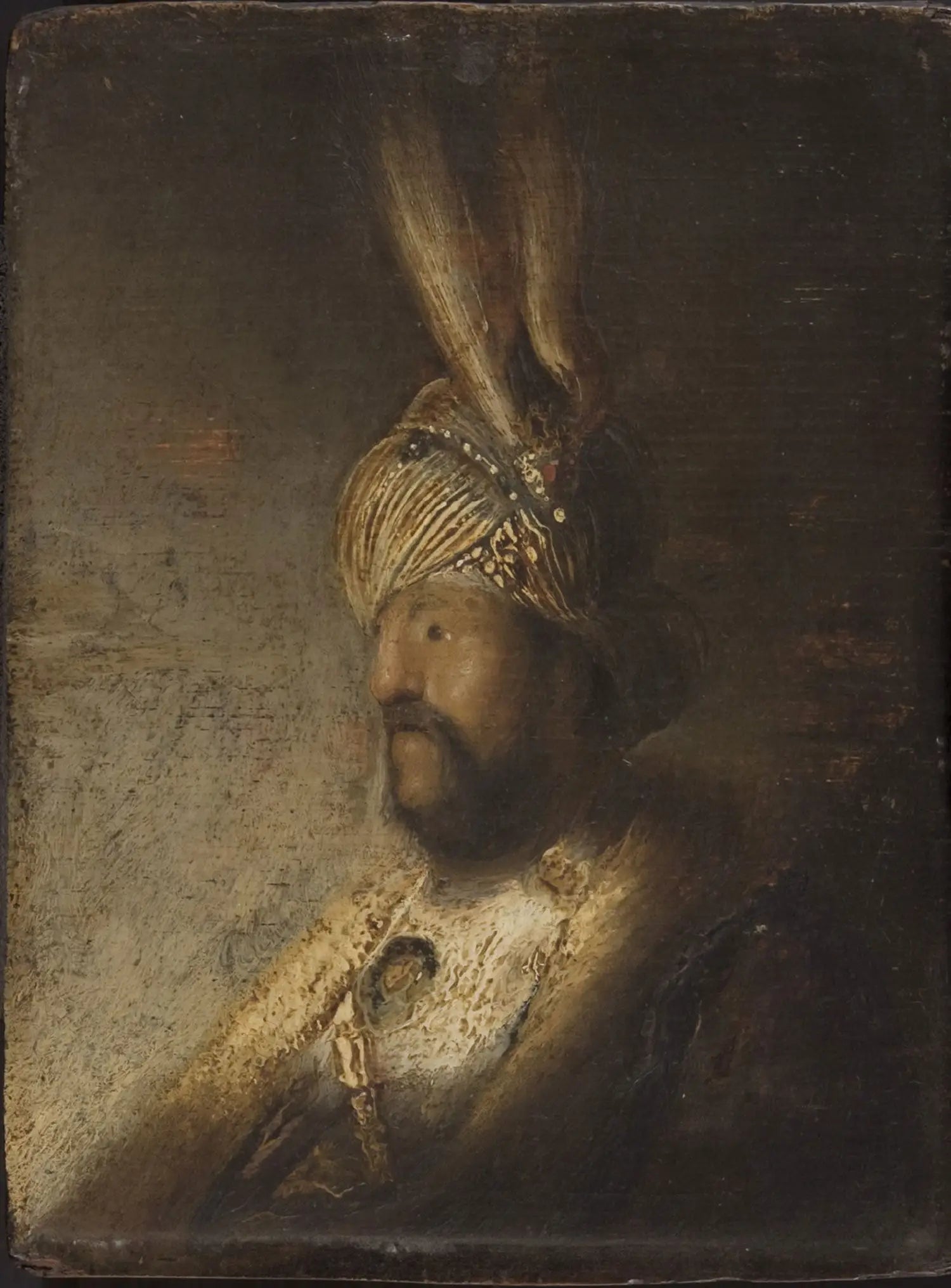 Reproduction du tableau « Buste d'homme au turban - Rembrandt » par Alpha Reproduction en peinture à l’huile