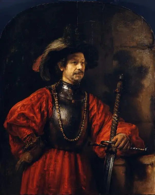 Retrato de un hombre con uniforme militar - Rembrandt